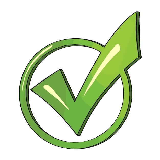 Vector green consent super check mark