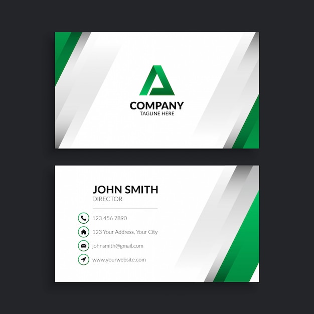 Green Corporate Business Card