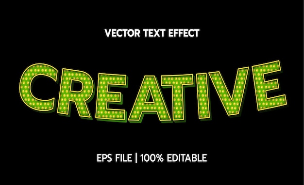 Green creative text effect design