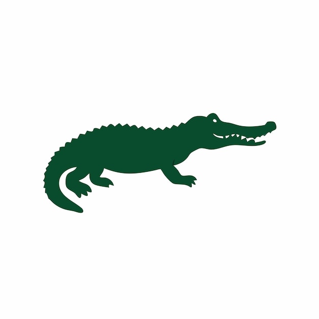 Vector a green crocodile with a green face and the word alligator on it