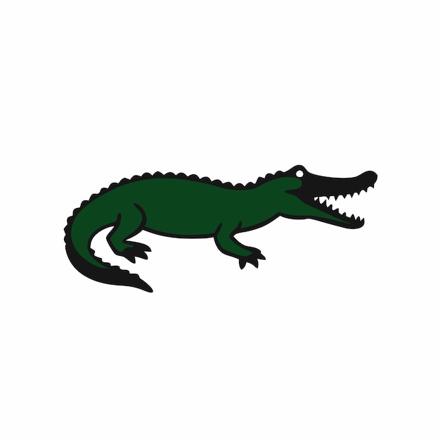 a green crocodile with a green face and the word crocodile on it