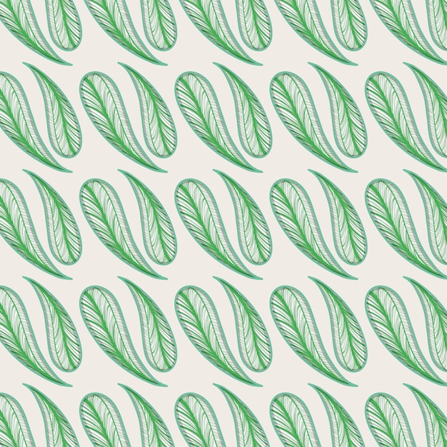 Green cute botany leaves background