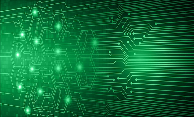 green cyber future technology concept background