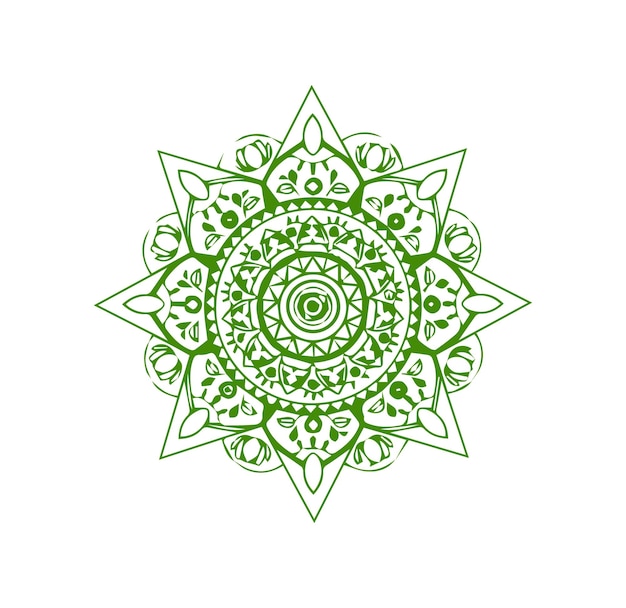 Vector a green design with a green flower on it