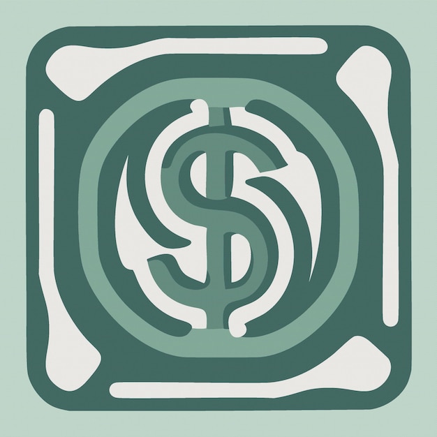 Green dollar sign icon Vector illustration 10 eps