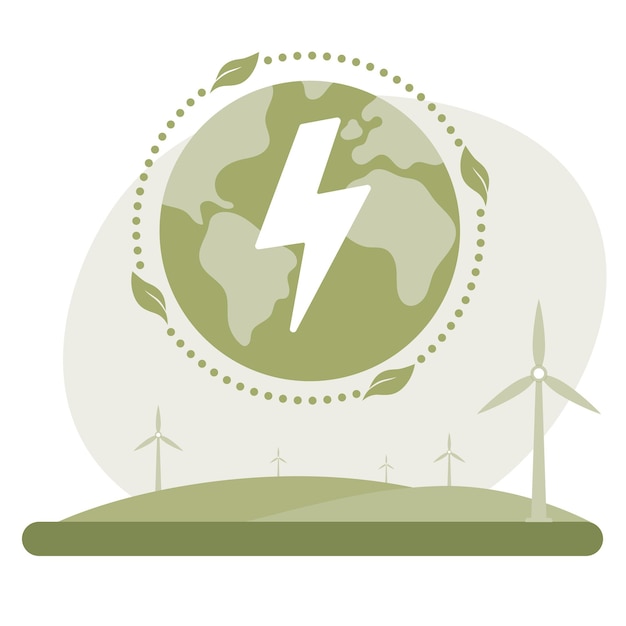 Green eco energy saving Save the earth Global environmantal day Power icon