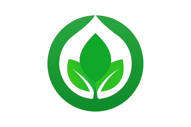 Vector green eco icon on white background