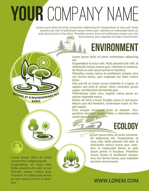 Vector green ecology environment company vector poster