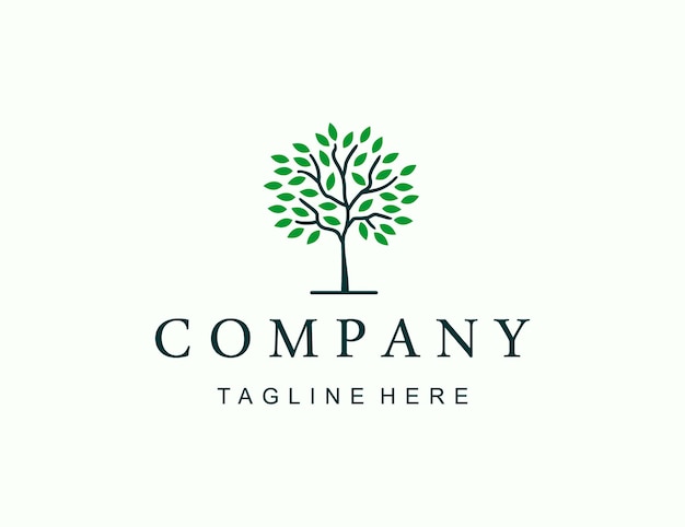 Green ecology tree logo template