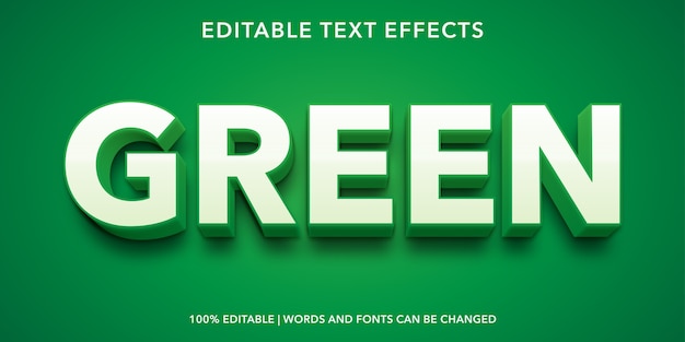 Green Editable Text Effect