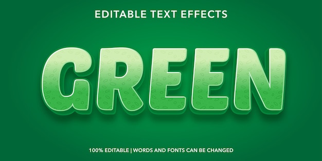 Green Editable Text Effect