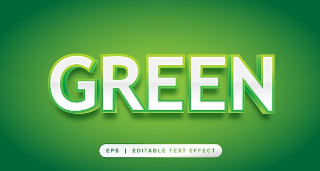 green editable text effect