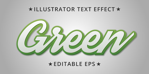 Green Editable Text Style Effect