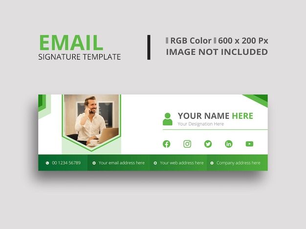 Green Email Signature Design