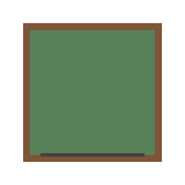 Green empty vector chalkboard simple school board frame for chalk writing and drawing Square school board and pointer