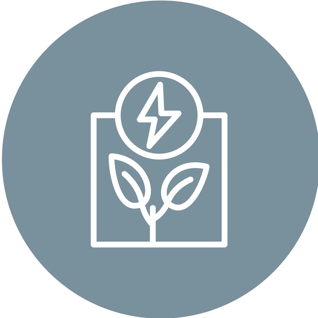 Green Energy vector icon illustration of Sustainable Energy iconset