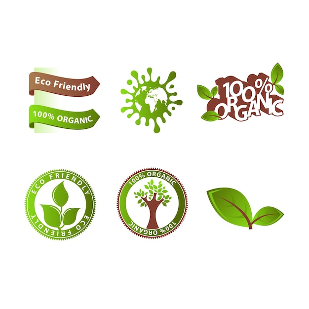 green environtment vector set collection vector illustration