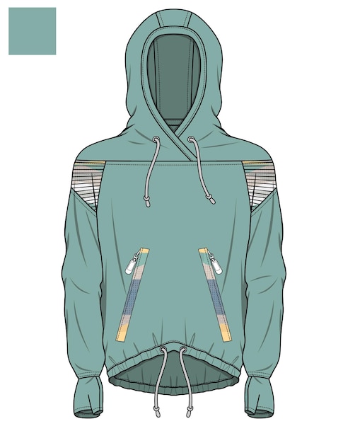 Vector green fashion hoodie for mens vector design free download