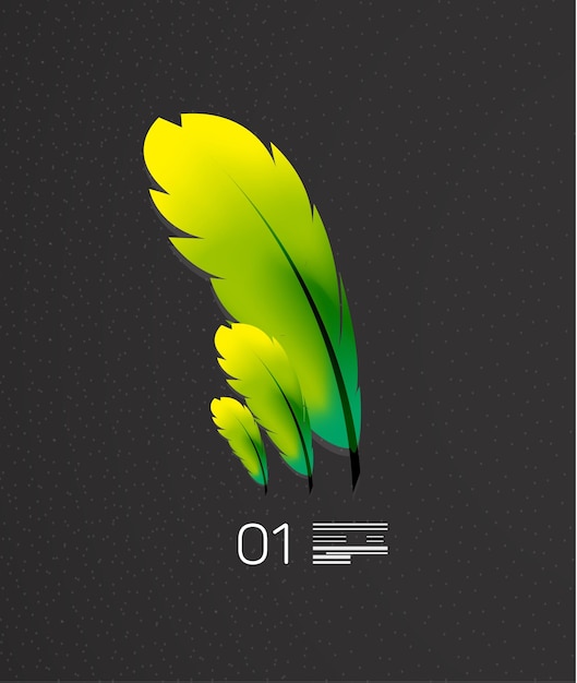 Green feather nature and birds concept