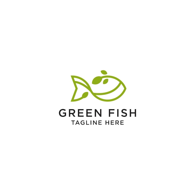 Green Fish Logo Icon Design Template Vector