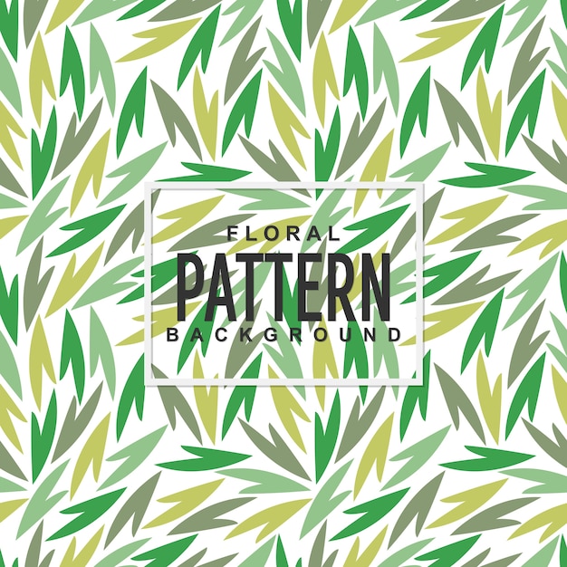 Green floral leaves seamless pattern background