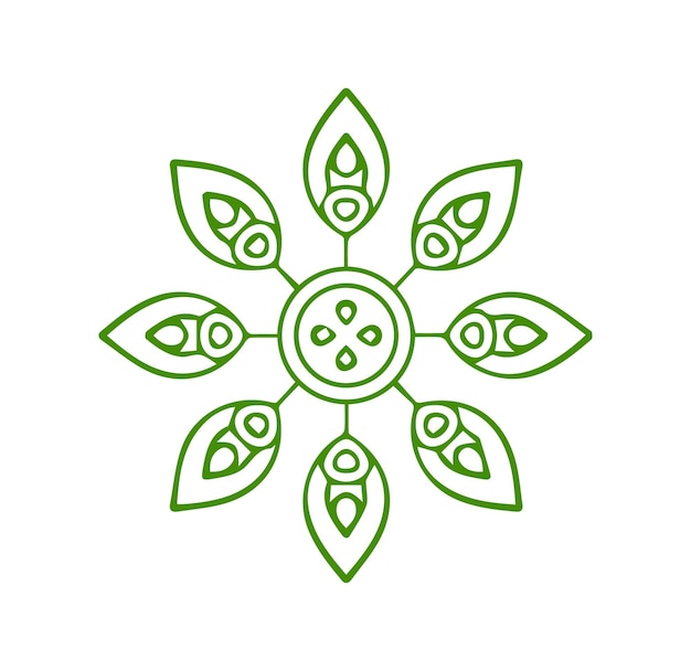 a green flower design with the words  eye  on it