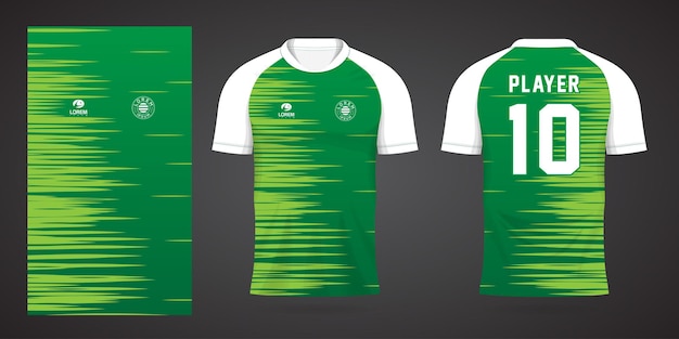 green football jersey sport design template