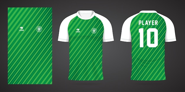 green football jersey sport design template