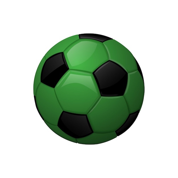 Green football or soccer ball Sport equipment icon