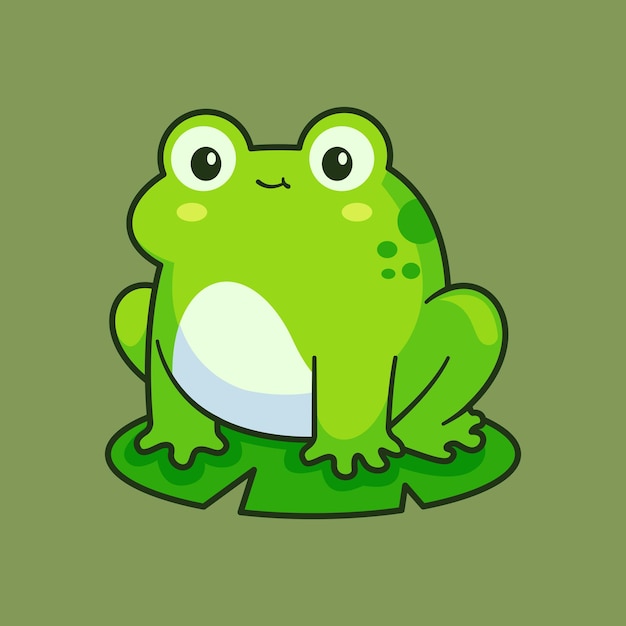 Green Frog cartoon illustration