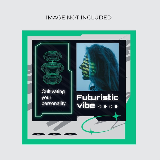 Green Futuristic Instagram Poster