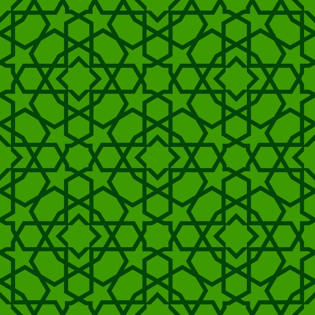 Green geometric seamless pattern