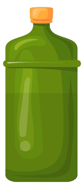 Green glass container Cooking oil cartoon icon