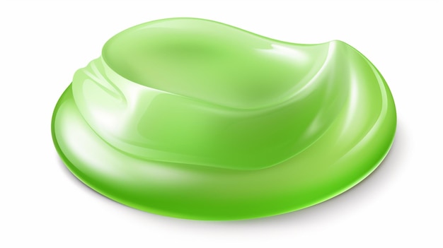 a green glass object with a green lid