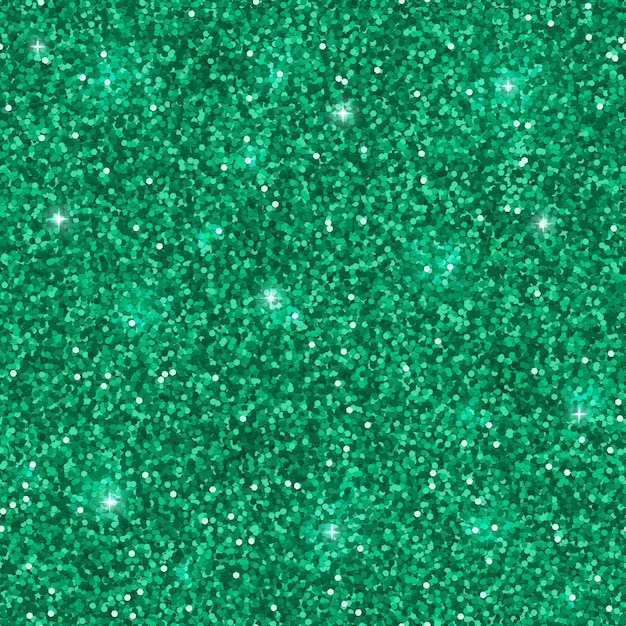 Green glitter sparkles seamless pattern Vector illustration