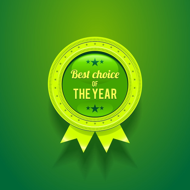 Green  Glossy Badge with Choice of the Year.