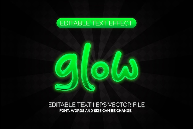 Green glow text effect