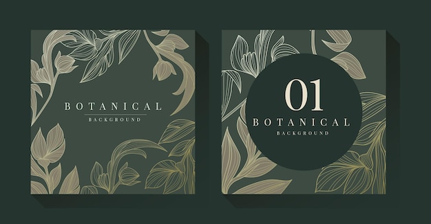 Green and Gold Botanical Illustration