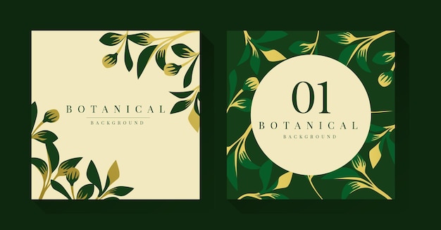 Green and Gold Botanical Illustration