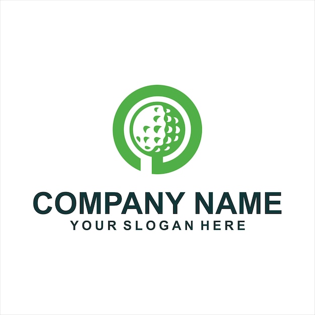 green golf logo vector