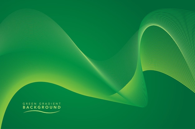 green gradient background wavy and flow shadow design