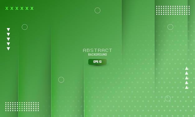 Green gradient background with creative overlap square shape