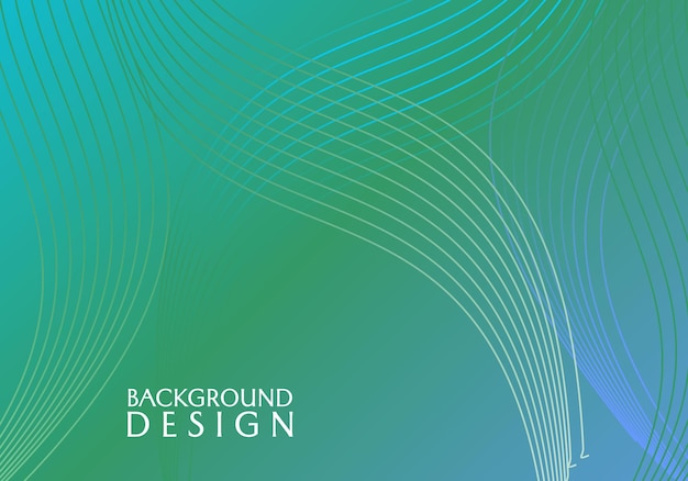 green gradient color banner vector with abstract dynamic line elements for landing pages covers