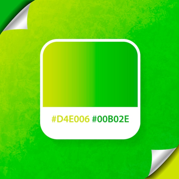 green gradient color palette background with hex