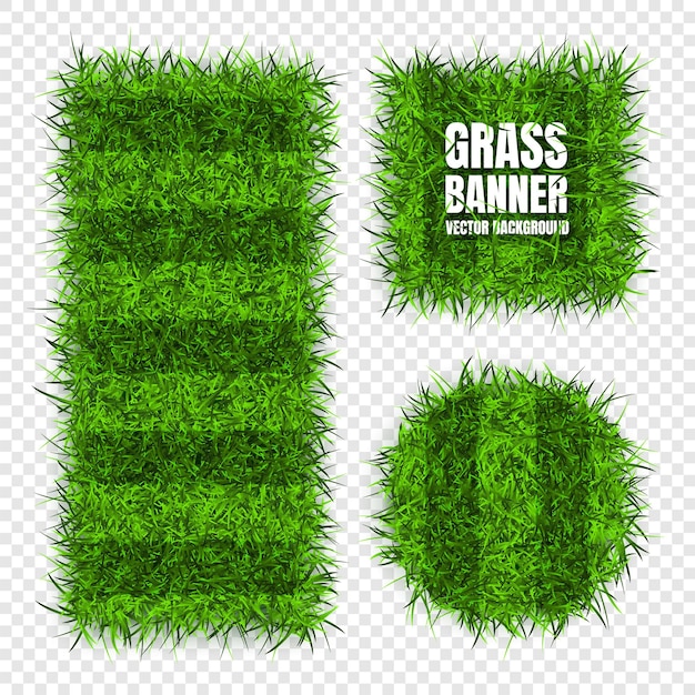 Vector green grass banners background field meadow texture grassy landscape football playing pitch soccer