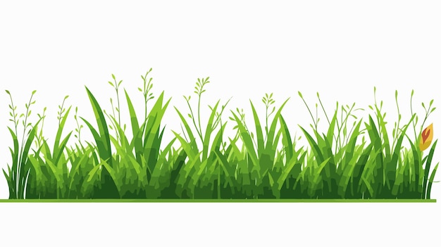 Vector a green grass with a green background and a green plant