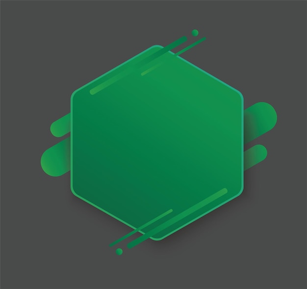 green hexagon background template