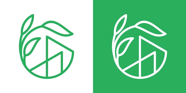 Green house logo building icon vector illustration