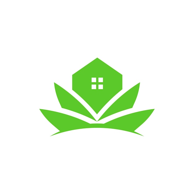 Green house logo design icon element vector with creative modern style