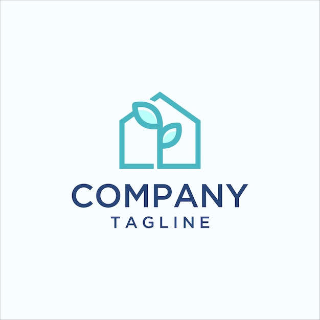 a green house logo, home, residence, investment, green